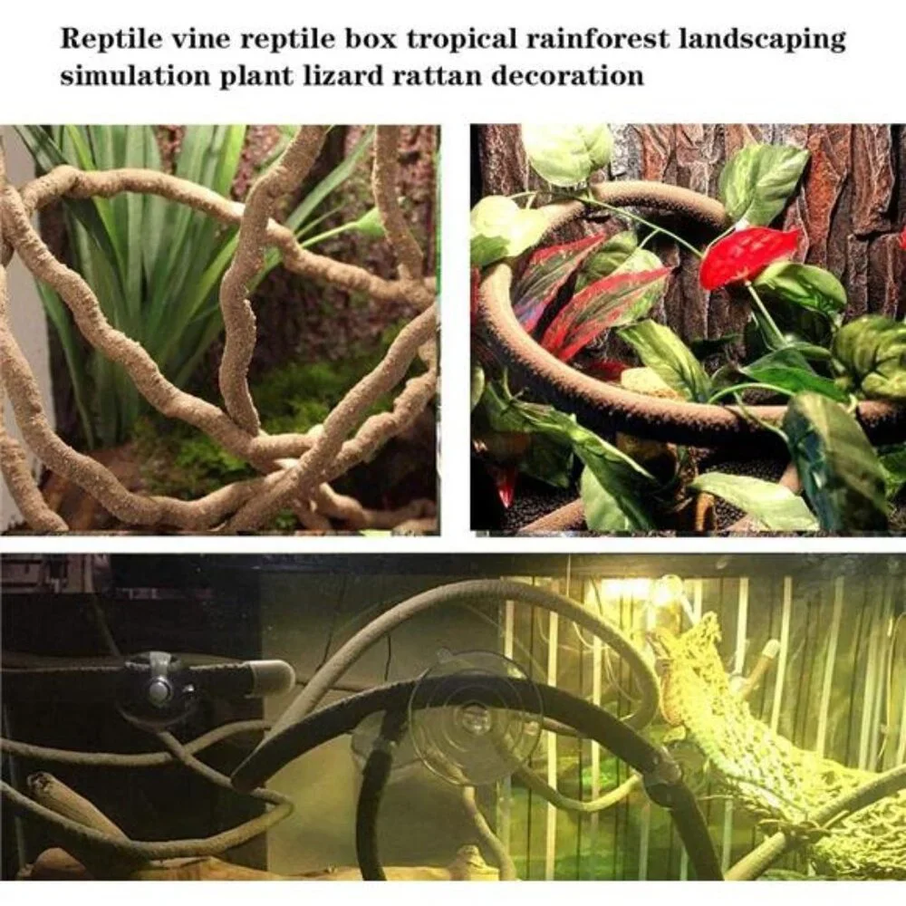 Bearded Dragon Tank Accessories Lizard Large Hammock Jungle Climber Vines